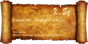 Kandler Szebáld névjegykártya